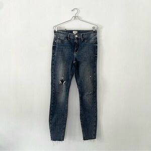 River Island blue ripped skinny stretch jeans size 8 us